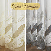 Cortina Personalizada Transparente com Bordado em Gaze Roselyn